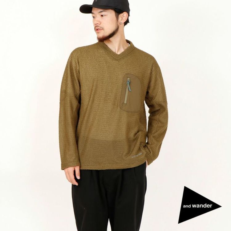 アンドワンダー]アルファ ダイレクト プルオーバー / and wander  