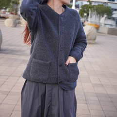 AXESQUIN -modified-(アクシーズクインモディファイド) |[アクシーズクインモディファイド]ウールボアカーディガン