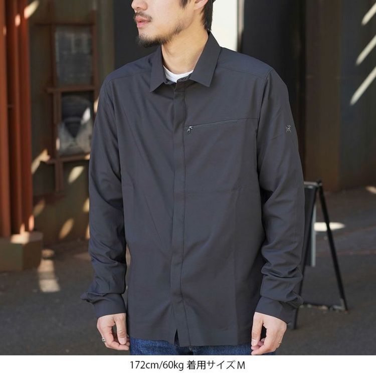 アークテリクス　スカイライン ロングスリーブ シャツ メンズ　ブラック　Sサイズ ARC'TERYX アークテリクス 長袖シャツ SKYLINE LS SHIRT スカイライン