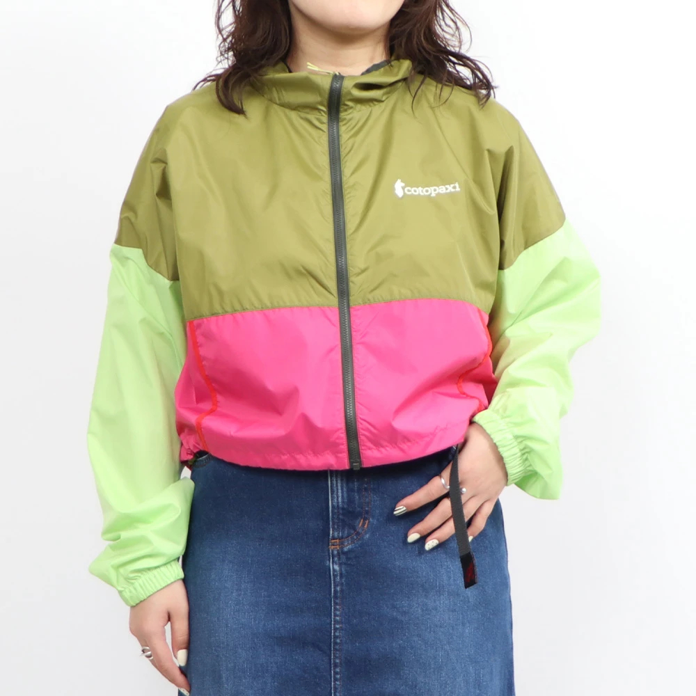 コトパクシ]テカ ウィンドブレーカー クロップ ジャケット