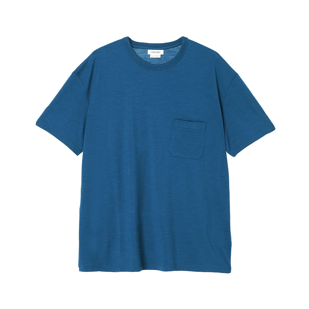 icebreaker メリノ ポケットＴ エクルーヘザー Ｍサイズ 美品 アイスブレイカー]メリノ150 SS ポケットティー / icebreaker（アイス