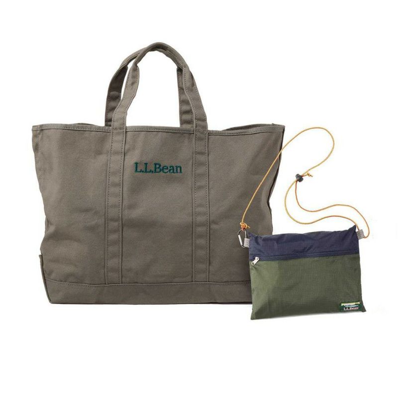 エルエルビーン]グローサリートート ロゴ ラージ ウィズポーチ / L.L.