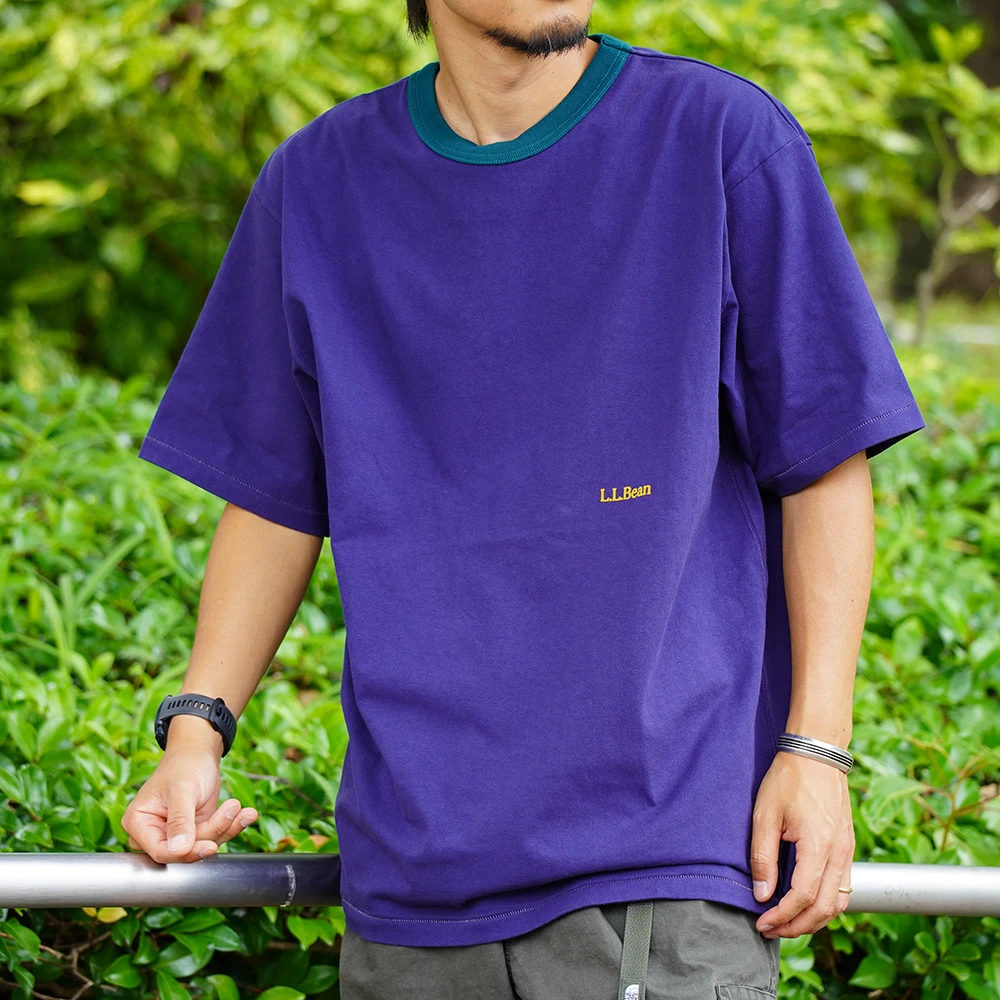 エルエルビーン]モリルショートスリーブリンガーTシャツ(メンズ