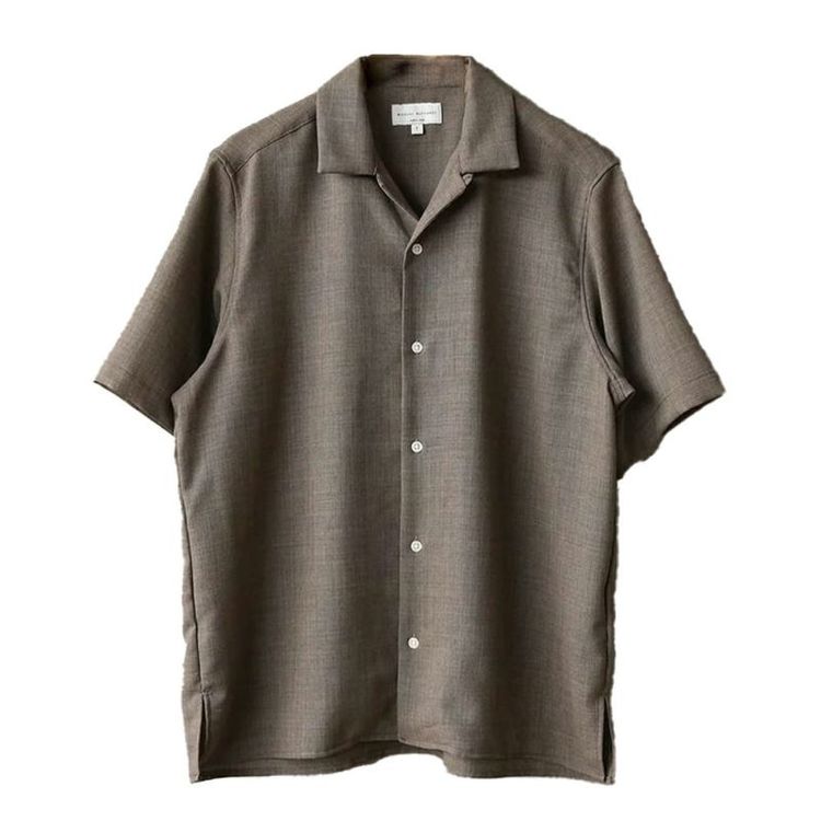 マニュアル アルファベット]メッシュオックス オープンカラーシャツ