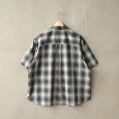 Manual alphabet(マニュアル アルファベット) |[マニュアル アルファベット]オーガニックコットン＆リサイクルポリ オンブレーチェック ビック半袖シャツ