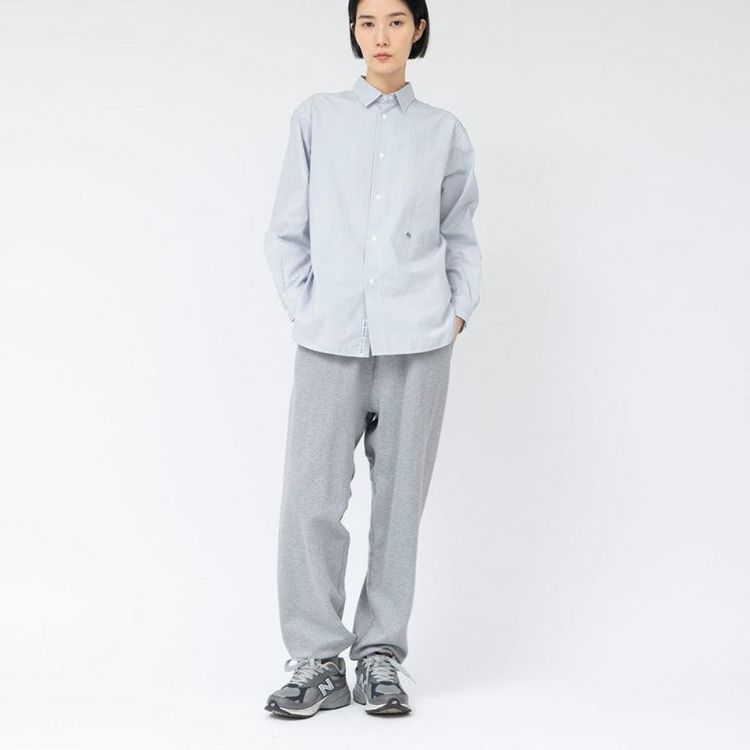 ナナミカ]レギュラーカラーストライプウィンドシャツ / NANAMICA