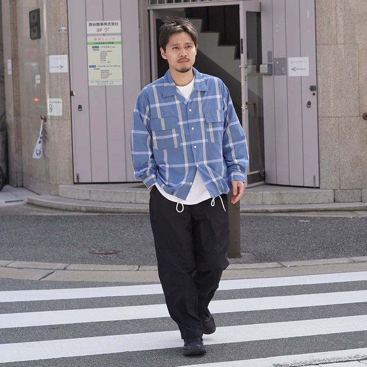 nanamica ナナミカ オープンカラーシャツ パラカ 半袖 チェックシャツ ナナミカ]パラカチェックシャツ / NANAMICA（ナナミカ） | SORA
