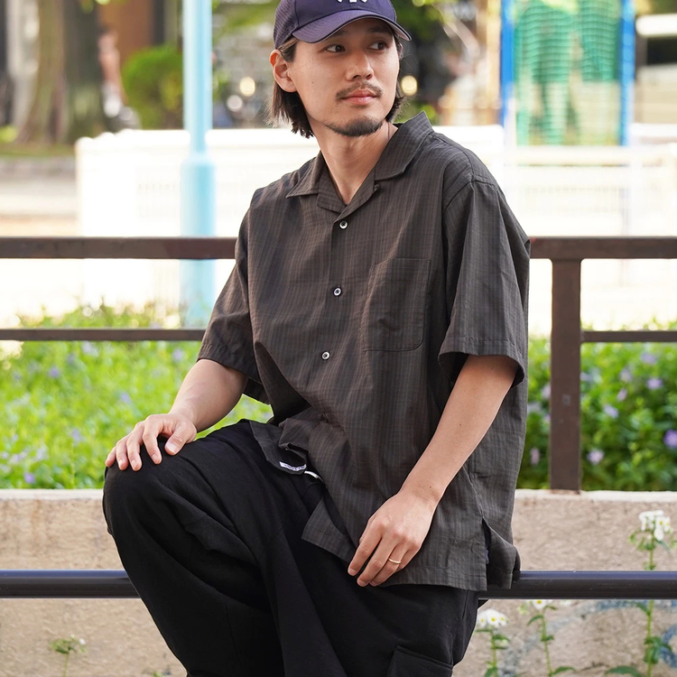 NANAMICA(ナナミカ) |[ナナミカ]オープンカラーパナマショートスリーブシャツ