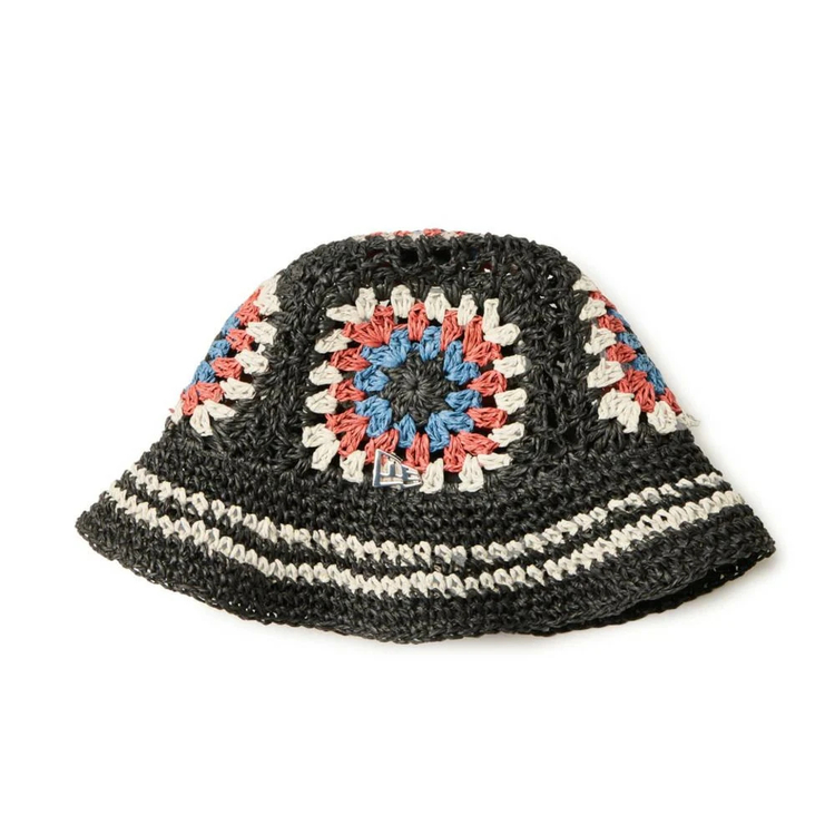NEW ERA(ニューエラ) |[ニューエラ]クロシェ ニットバケット ペーパー ブラック/サンド/ロイヤル/ライトオレンジ