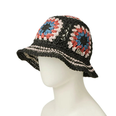 NEW ERA(ニューエラ) |[ニューエラ]クロシェ ニットバケット ペーパー ブラック/サンド/ロイヤル/ライトオレンジ
