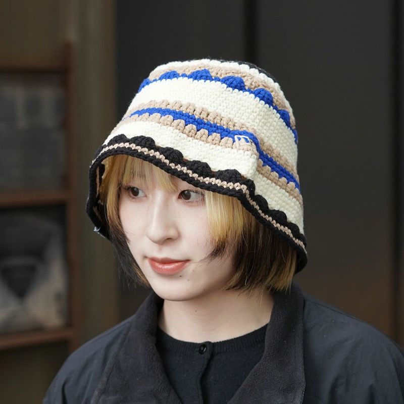 クロシェニットバケット ペーパー ベージュ ニューエラ NEW ERA クロシェ ニットバケット ペーパー ベージュ/クロームホワイト