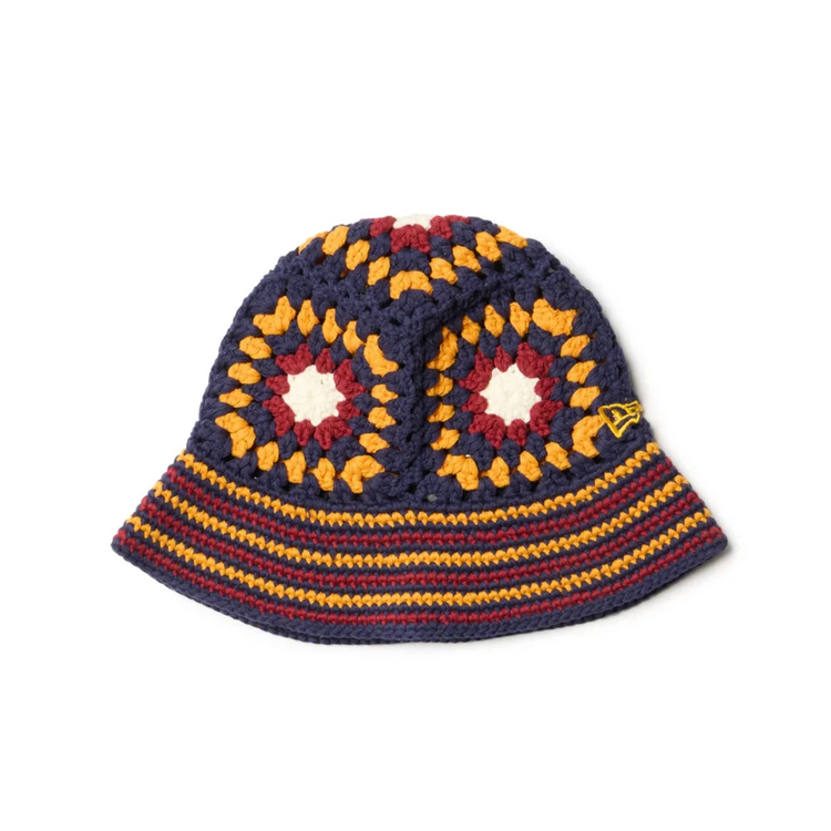 newera クロシェ ニットバケット  ブラック/ウォルナット/オリーブ NEW ERA クロシェ ニットバケット Croche ブラック/ウォルナット