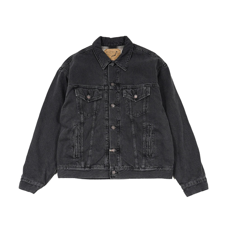 orSlow(オアスロウ) |[オアスロウ]オーガニックコットンフランネルチェックライニングブラックデニムジャケット