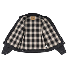 orSlow(オアスロウ) |[オアスロウ]オーガニックコットンフランネルチェックライニングブラックデニムジャケット