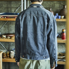 orSlow(オアスロウ) |[オアスロウ]オーガニックコットンフランネルチェックライニングブラックデニムジャケット