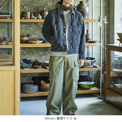 orSlow(オアスロウ) |[オアスロウ]オーガニックコットンフランネルチェックライニングブラックデニムジャケット