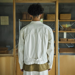 orSlow(オアスロウ) |[オアスロウ]タイプ1 40S プリーテッド フロント ブラウス デニム エクリュ