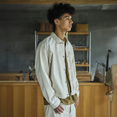 orSlow(オアスロウ) |[オアスロウ]タイプ1 40S プリーテッド フロント ブラウス デニム エクリュ