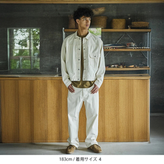 orSlow(オアスロウ) |[オアスロウ]タイプ1 40S プリーテッド フロント ブラウス デニム エクリュ