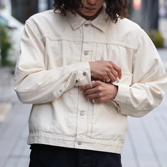 orSlow(オアスロウ) |[オアスロウ]タイプ1 40S プリーテッド フロント ブラウス デニム エクリュ