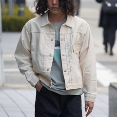 orSlow(オアスロウ) |[オアスロウ]タイプ1 40S プリーテッド フロント ブラウス デニム エクリュ