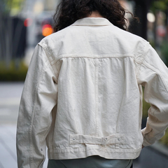 orSlow(オアスロウ) |[オアスロウ]タイプ1 40S プリーテッド フロント ブラウス デニム エクリュ