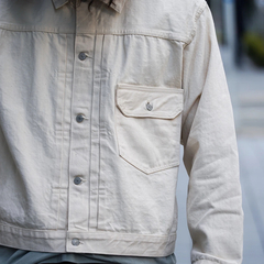 orSlow(オアスロウ) |[オアスロウ]タイプ1 40S プリーテッド フロント ブラウス デニム エクリュ