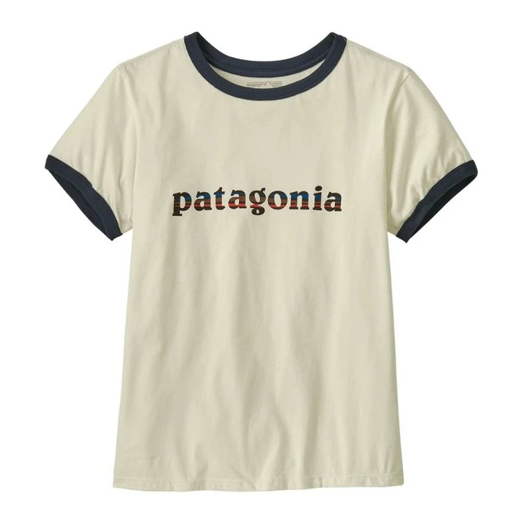 patagonia(パタゴニア) |[パタゴニア]ウィメンズ・'73・テキスト・ロゴ・オーガニック・リンガー・ティー