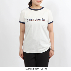 patagonia(パタゴニア) |[パタゴニア]ウィメンズ・'73・テキスト・ロゴ・オーガニック・リンガー・ティー