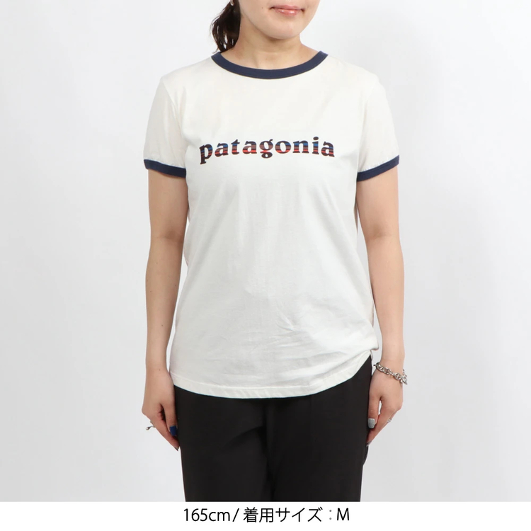 ◆Patagonia◆73 テキストロゴ リンガー Tシャツ patagonia】ウィメンズ・'73テキスト・ロゴ・オーガニック