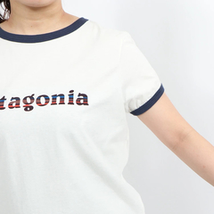 patagonia(パタゴニア) |[パタゴニア]ウィメンズ・'73・テキスト・ロゴ・オーガニック・リンガー・ティー
