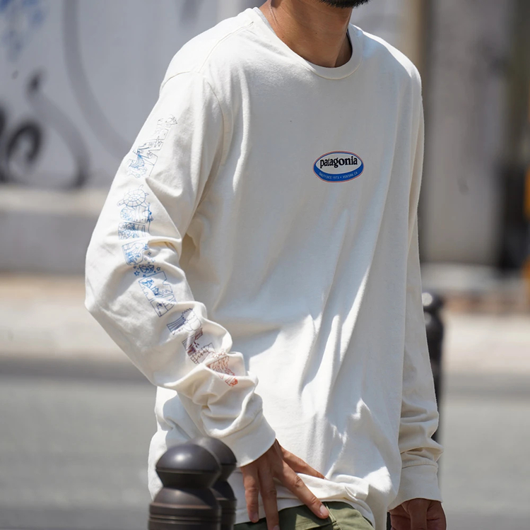 patagonia(パタゴニア) |[パタゴニア]メンズ・ロングスリーブ・ロング・ウェイ・ラウンド・オーガニック・Tシャツ