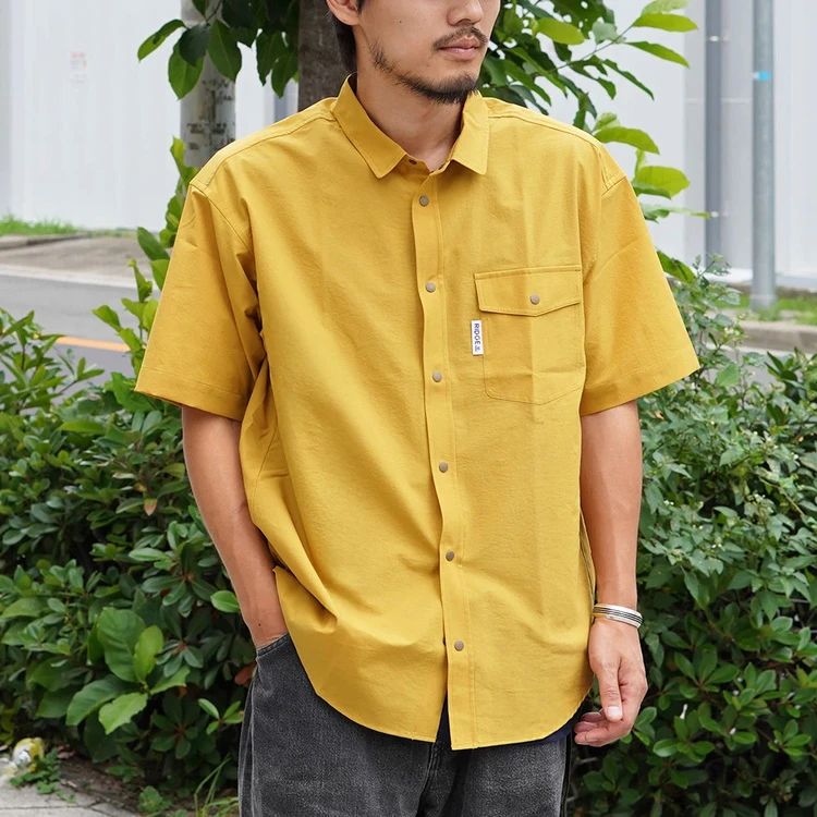 ベージュ ショートスリーブシャツ R リッジマウンテンギア]ベーシックショートスリーブシャツ