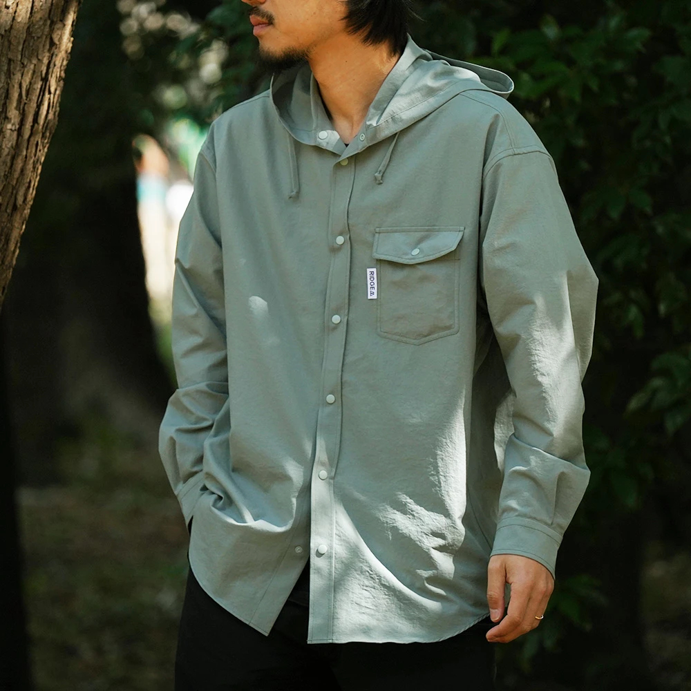 リッジマウンテンギア]メンズ フーデッドロングスリーブシャツ 2026