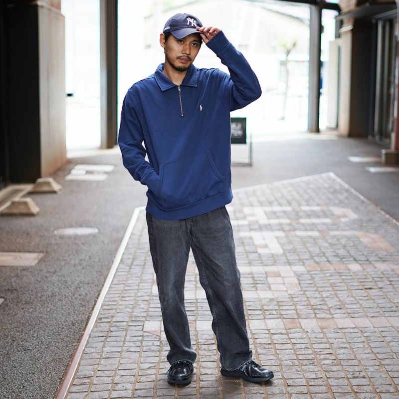 リランドチュール　ポロ　POLO ハーフzipニット　ストライプシャツ　セット リランドチュール ポロ POLO ハーフzipニット ストライプシャツ セット