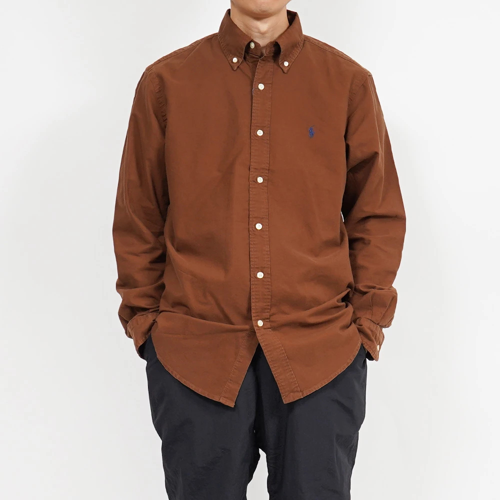 ポロラルフローレン]カスタムフィット ガーメントダイ ボタンダウン