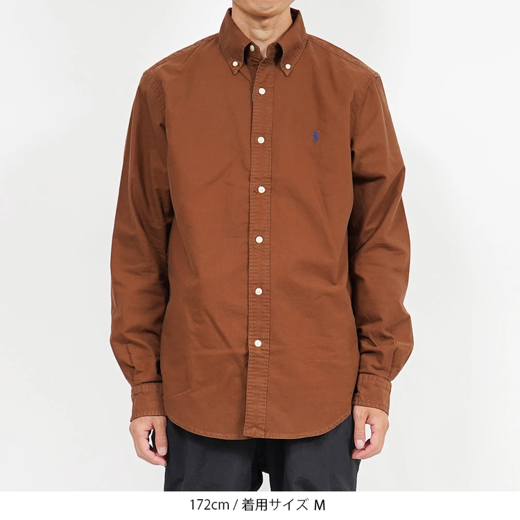 POLO Ralph Lauren モールスキン ブラウン 単色 長袖 シャツ POLO Ralph Lauren モールスキン ブラウン 単色 長袖 シャツ