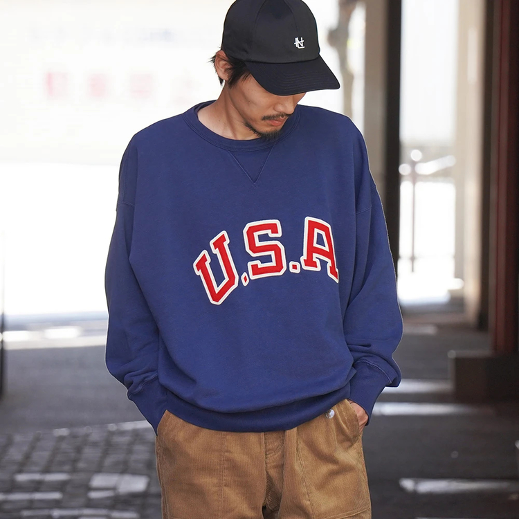 POLO RALPH LAUREN(ポロ ラルフ ローレン) |[ポロラルフローレン]ヴィンテージフィット ガーメントダイ ノベルティUSAクルーネックスウェット