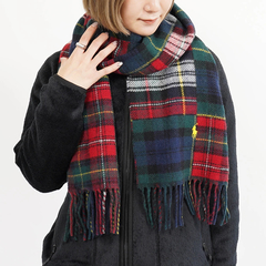 POLO RALPH LAUREN(ポロ ラルフ ローレン) |[ポロラルフローレン]パッチワークプレイドスカーフ