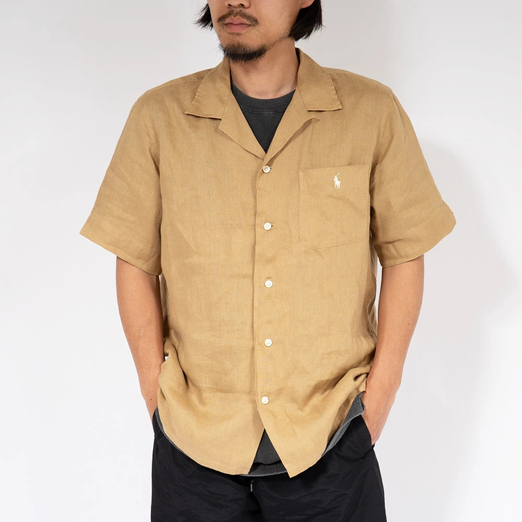 ラルフ ローレン]クラシックフィット リネン キャンプ シャツ / RALPH