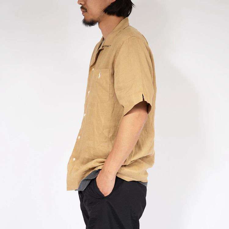 ラルフ ローレン]クラシックフィット リネン キャンプ シャツ / RALPH