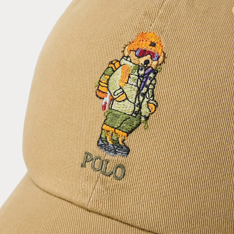 未使用美品　ポロラルフローレン ポロベア レザーストラップ　キャップ ベージュ ポロ ラルフ ローレン]ポロ ベア ツイル ボール キャップ / RALPH