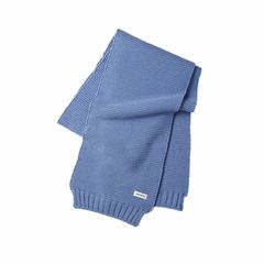 RoToTo ロトト　コットンカシミアマフラー　ブルー ロトト]チャンキーガーターマフラー / RoToTo（ロトト） | SORA