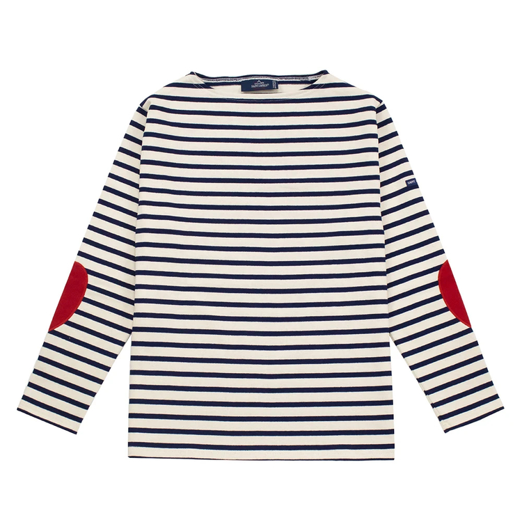 セントジェームス　ウェッソン　ハートエルボーパッチ　ネイビー　T4　カットソー saint james ハートのエルボーパッチがかわいいウエッソン生地の