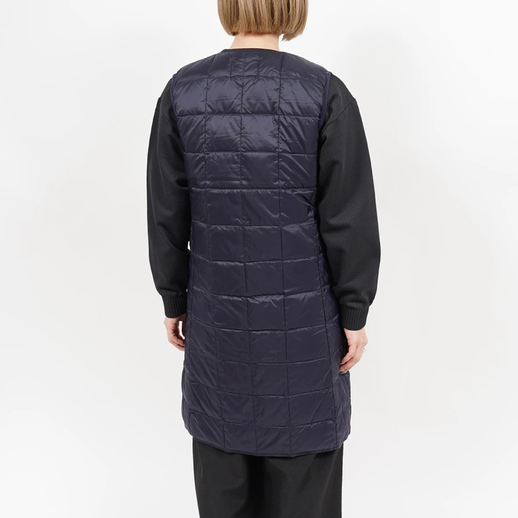 タイオン]ベーシック Vネック ロングダウンベスト / TAION（タイオン