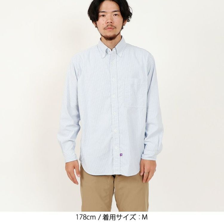 ザ・ノース・フェイス パープルレーベル]ボタンダウン ストライプ