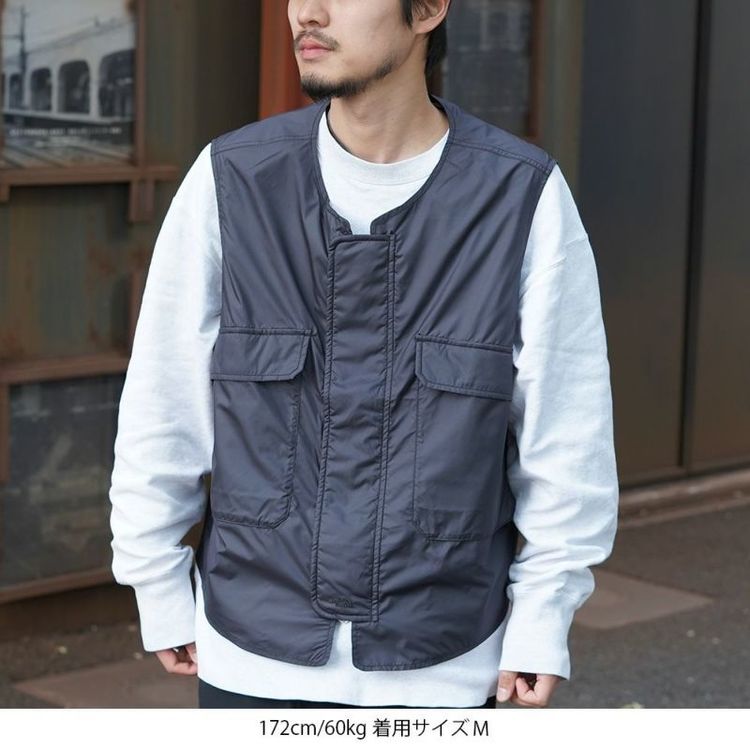 ザノースフェイスパープルレーベル　ほぼ新品　 マウンテンウィンドウベスト　S THE NORTH FACE PURPLE LABEL Mountain Wind Vest Olive（ザ