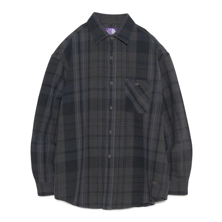 ザノースフェイスパープルレーベル]フランネルプレイドフィールド