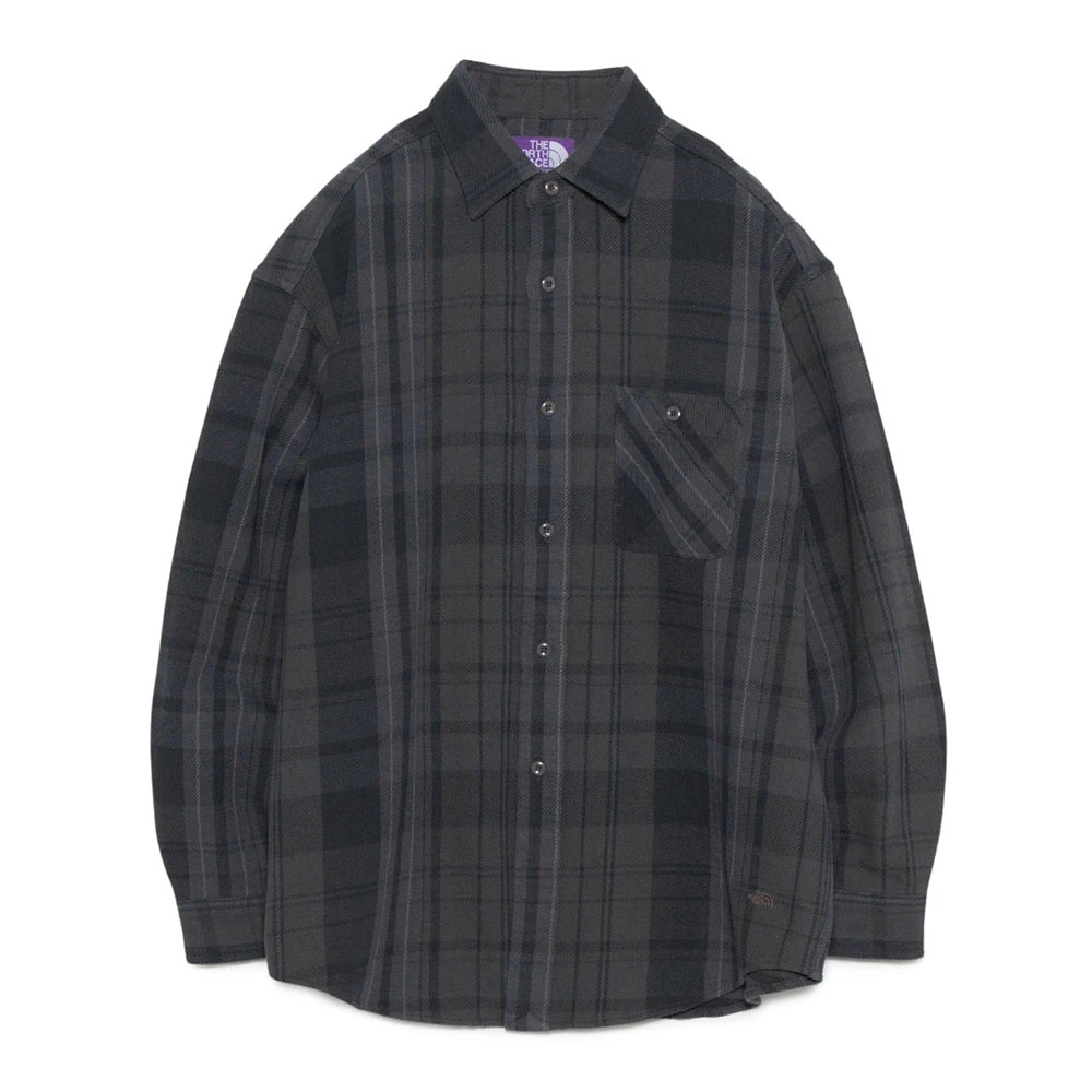 ザノースフェイスパープルレーベル]フランネルプレイドフィールド