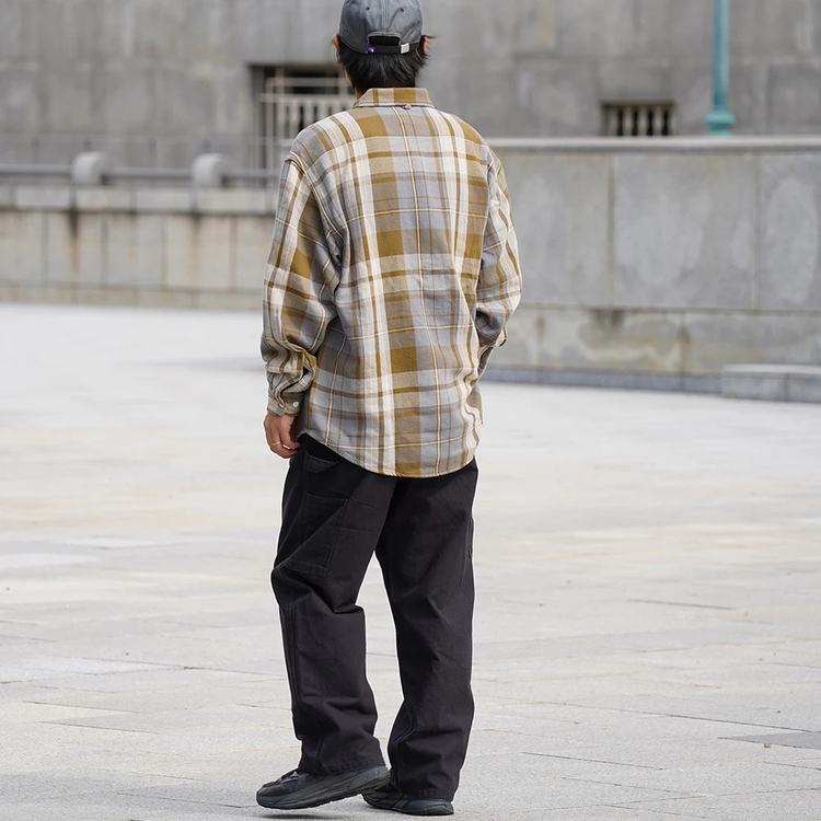 ザノースフェイスパープルレーベル]フランネルプレイドフィールド